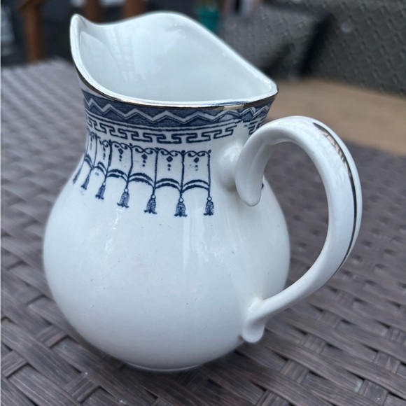 Vintage Ridgway - Venetian Blue Creamer / Small Milk Jug - Ridgway Staffordshire - Picture 2 of 4